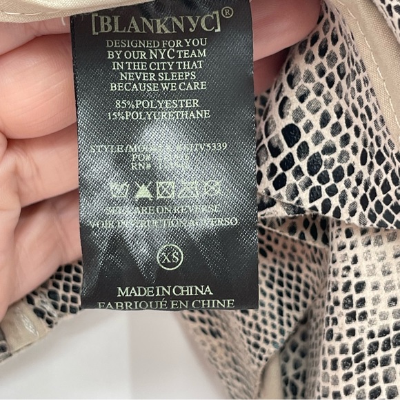 Blank NYC Snake Print Faux Suede Drape Front Jacket Cardigan - Picture 7 of 9